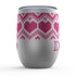 Fair Isle Hearts Stemless Wine Tumblers
